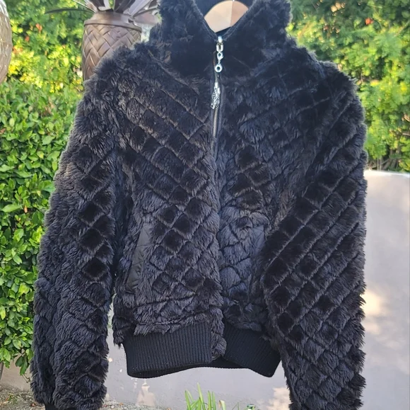 Vtg Rocawear Quilted Faux Fur Reversible Jacket - Picture 2 of 12